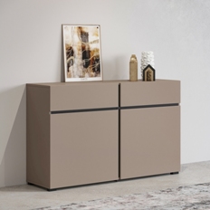 Комод с 2 дверцами и 2 выдвижными ящиками CROSS (Конго/Черный) 24CWMY45