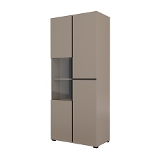 Витрина с 3 дверцами (1 стеклянная) CROSS (Конго/Черный) 24CWMY12