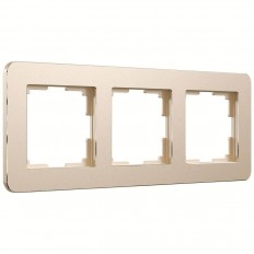 ჩარჩო Werkel Platinum 3 პოსტი შამპანური W0032611 4690389184499