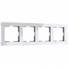 Рамка на 4 поста Acrylic (белый) W0042701