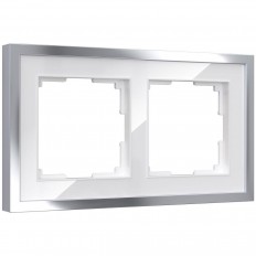 ჩარჩო Werkel Baguette 2 პოსტი თეთრი/ვერცხლისფერი W0022850 4690389185755