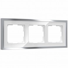 ჩარჩო Werkel Baguette 3 ბანდა თეთრი/ვერცხლისფერი W0032850 4690389185717