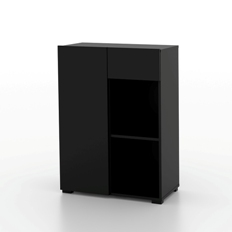 წიგნის კარადა 1 კარით და 1 უჯრით Agapi (შავი ონიქსი) 24W3LZ84