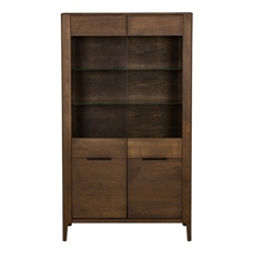 ბრწყინავს 4 კარით მინის მალავი (მუხა) 24DSMT12