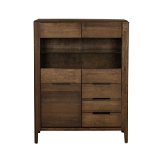 უჯრის მაღალი გულმკერდი 3 კარით და 3 უჯრით მალავი (მუხა) 24DSMT42