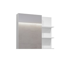 სარკის კაბინეტი 1-კარიანი ირვინი (თეთრი/შავი) 309WNP20