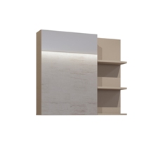 Зеркальный шкаф 1-дверный IRVINE (Конго/Черный) 30CWNP20