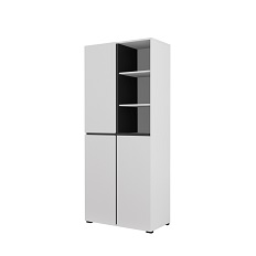 მყიდველის კაბინეტი 3 ჯვრის კარით (თეთრი/შავი) 249WMY88