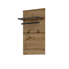 Панель с вешалками CROSS (Дуб Вотан/Черный) 24N6MY03