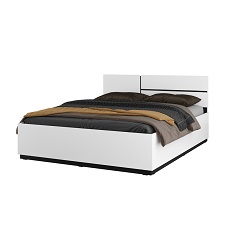 Кровать 1600 CROSS S (Белый/Черный) 249WMY31