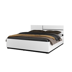 Кровать 1800 CROSS S (Белый/Черный) 249WMY32