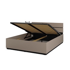 საწოლი 1600 ორთოპედიული ბაზით და ჯვრის S (კონგოს/შავი) ლიფტის მექანიზმით 24CWMY51