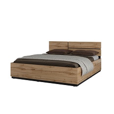 Кровать 1800 CROSS S (Дуб Вотан/Черный) 24N6MY32