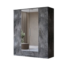 4-კარიანი კაბინეტი 1 მოცურების ყუთით (2 სარკე) RGB Backlight India S (Slate) 24B0DE20