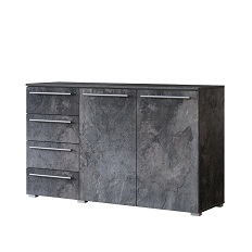 უჯრის 2 კარიანი გულმკერდი 4 უჯრით RGB განათებით ინდოეთის S (თეთრი ფიქალი) 24B0DE27