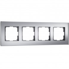 ჩარჩო 4 პოსტისთვის სენსოსთვის (ვერცხლის, მინის რბილი შეხება) W0043106