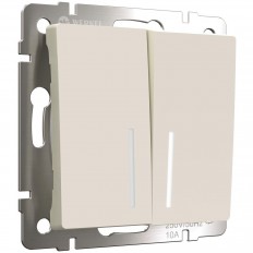 გადართვა ორი ბანდა Werkel სპილოს ძვლის მქრქალი განათებით W1120162 4690389184673