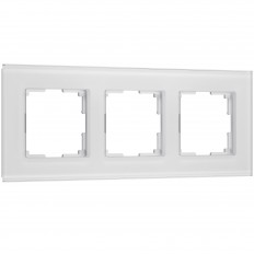 ჩარჩო 3 პოსტისთვის სენსოსთვის (თეთრი, მინის რბილი შეხება) W0033101