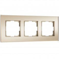 ჩარჩო 3 პოსტისთვის სენსოსთვის (შამპანური, მინის რბილი შეხება) W0033111