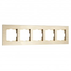 W0053511/ Рамка на 5 постов  AluMax (шампань) W0053511