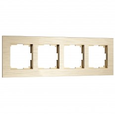 Рамка на 4 поста  AluMax (шампань) W0043511