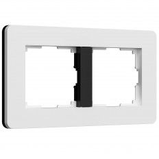 ჩარჩო 2 პოსტისთვის გაყოფილი (თეთრი/შავი, რბილი შეხება) W0023068