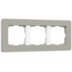 Рамка на 3 поста Split (дымчатый/белый, soft-touch) W0033067