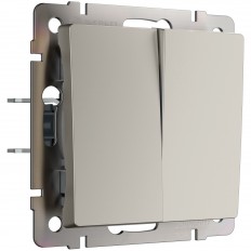 Перекрестный выключатель двухклавишный (дымчатый) W1223004