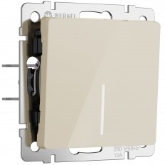 W1112143/ ერთჯერადი პლასტმასის ამომრთველი უკანა შუქით (Avori Acryl) W1112143