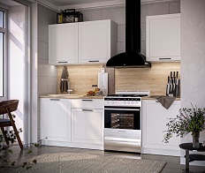 სამზარეულოს კომპლექტი GLETCHER  MDF (თეთრი) 1.8 (2.4) Surskaya ავეჯი