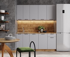 სამზარეულოს კომპლექტი Valerya MDF (ნაცრისფერი) 1.8 Surskaya