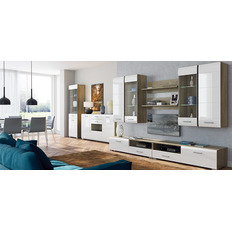 მისაღები ოთახი CITY (ქვეყნის მუხა/თეთრი პრიალა) ANREX