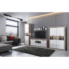 მისაღები ოთახი ORLANDO (წაბლისფერი ნაირობი/თეთრი ბზინვარება) ANREX