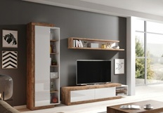 Комплект гостинной SINTRA (Дуб Самдал/Белый глянец)