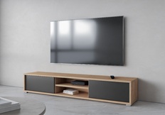 Tumbs for TV Frida (Oiled Oak/Anthracite) Helvetia