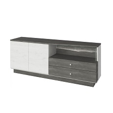 კაბინეტი RTV 1V2D1S SCANDY (მუხის ველინგტონი/ნაცრისფერი ბალონი)