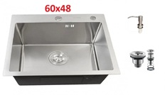 0979 Кухонная врезная мойка Hans Coopper (60X48) никель