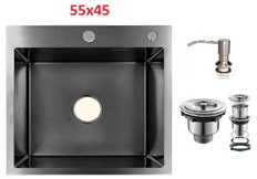 2372 სამზარეულოს ნიჟარა Grassi (55X45) შავი