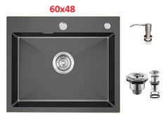 2381 სამზარეულოს ნიჟარა Grassi (60X48) შავი