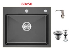 2584 სამზარეულოს ნიჟარა Grassi (60X50) შავი