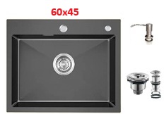 2571 სამზარეულოს ნიჟარა Grassi (60X45) შავი