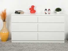 კომოდი 6 უჯრა CASTOR 6 თეთრი