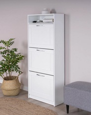 ფეხსაცმლის კარადა SIRIUS 3 თეთრი