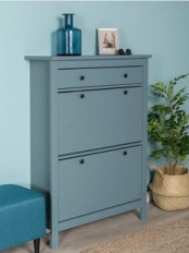 ფეხსაცმლის კარადა SAGA MDF მუქი ფირუზი