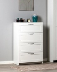 კომოდი 4 უჯრა SIRIUS 4 თეთრი