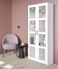 კარადა ვიტრინა NAVI 80х35х190 თეთრი