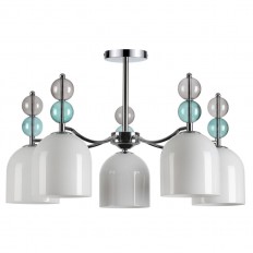 5235/5C MODERNI LN23 ქრომირებული ჭერის ჭაღი E27 5*40W 220V GILLIAN