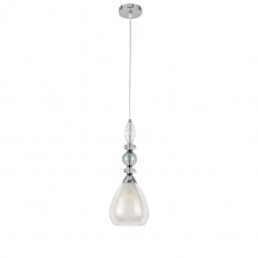 8293/1A MODERNI хром/белый/прозрачный, металл/стекло/хрусталь Подвес E27 1*60W 220V GANNA