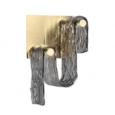 5106/11WL L-VISION  ODL26 золотой брашинг/дымчатый металл/стекло Настенный светильник LED x 11W 4000K FLOW