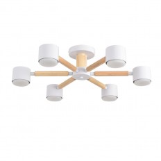 8306/6c comfi თეთრი, ხის/ლითონის ნათურის ჭერი GX53 LED 6*7W 220V VUDI